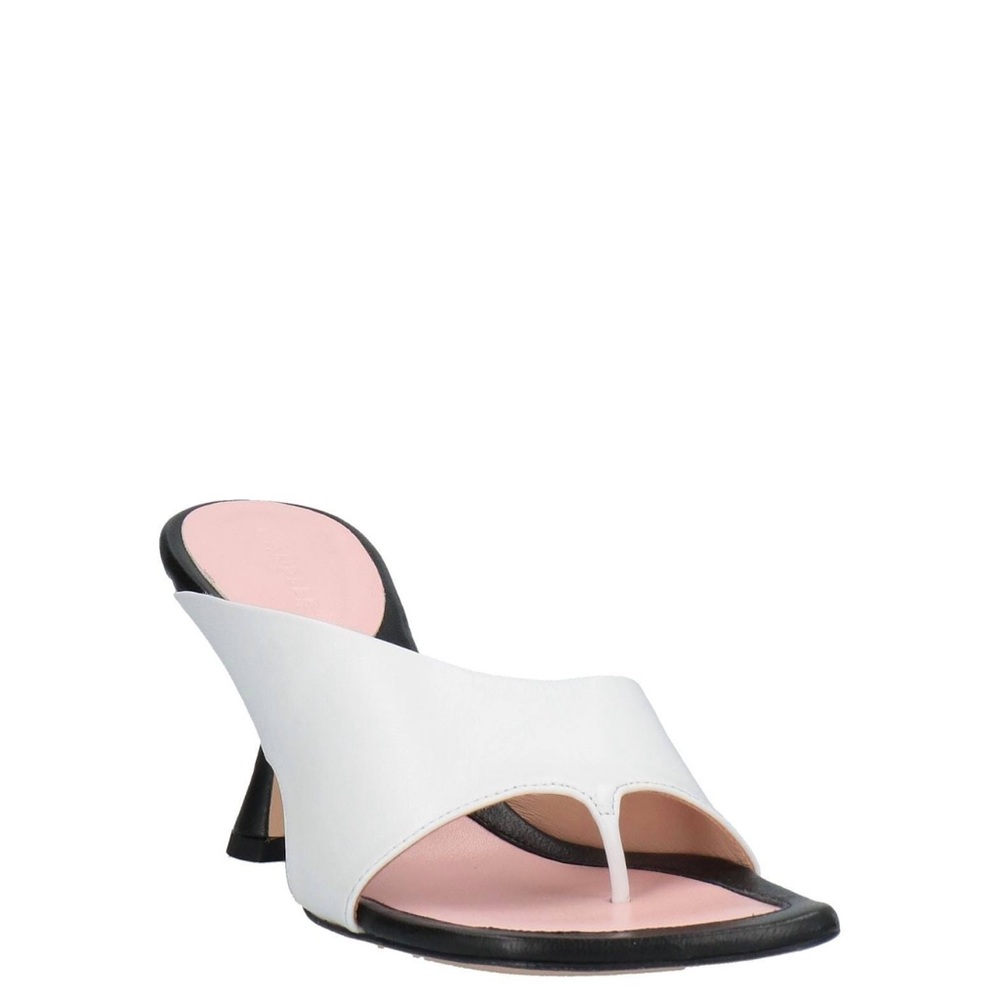 Wandler “Julio” White and Black Heeled Sandals *Never Worn*